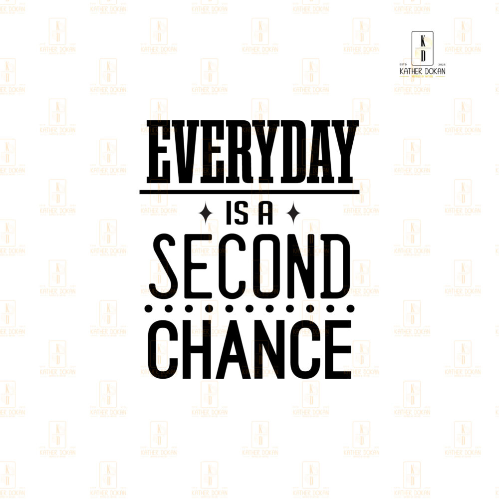 "Everyday Is A Second Chance" Wooden Wall frame - Image 6