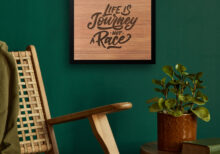 "Life is Journey Not a Race" Quote wooden wall frame