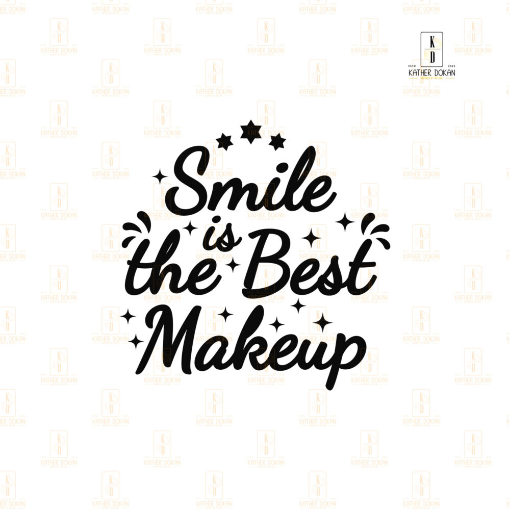 "Smile is the Best Makeup" Quote wooden wall frame - Image 6